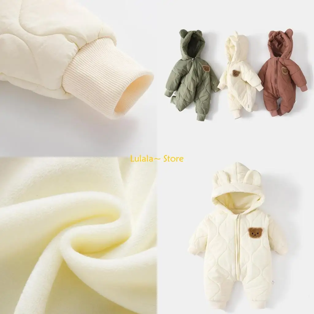Y4QA Baby Romper Cosy Fleece Lined Winter Outwear for Toddler, Cartoon Bear Infant Jumpsuit Hooded Comfortable & Warm
Y4QA Baby Romper Cosy Fleece Lined Winter Outwear for Toddler, Cartoon Bear Infant Jumpsuit Hooded Comfortable & Warm