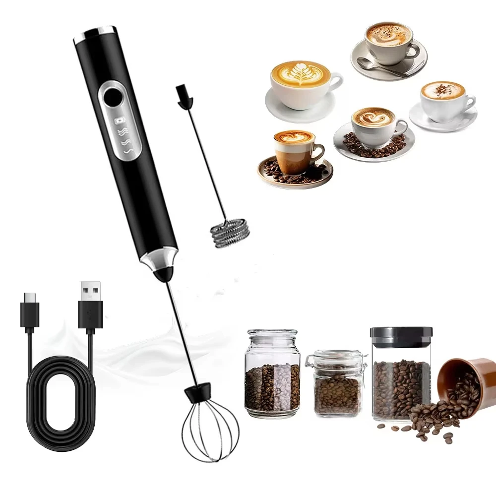 Handheld Electric Milk Frother Rechargeable, 1500mAh Battery Powered Milk Bubbler with 3 Whisks & 3 Speeds, Detachable Stainless Steel Coffee Mixer for Matcha Protein Powder Eggs Baking
Handheld Electric Milk Frother Rechargeable, 1500mAh Battery Powered Milk Bubbler with 3 Whisks & 3 Speeds, Detachable Stainless Steel Coffee Mixer for Matcha Protein Powder Eggs Baking