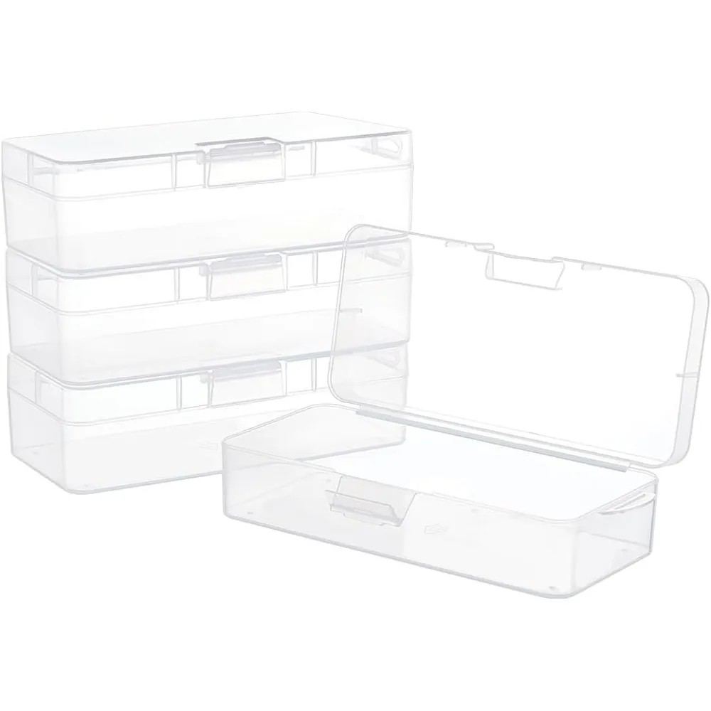 4 упаковки прямоугольных пластиковых контейнеров, прозрачный органайзер для хранения 7x3x1,8 дюйма с откидной крышкой и подвесным отверстием для небольших поделок
4 упаковки прямоугольных пластиковых контейнеров, прозрачный органайзер для хранения 7x3x1,8 дюйма с откидной крышкой и подвесным отверстием для небольших поделок