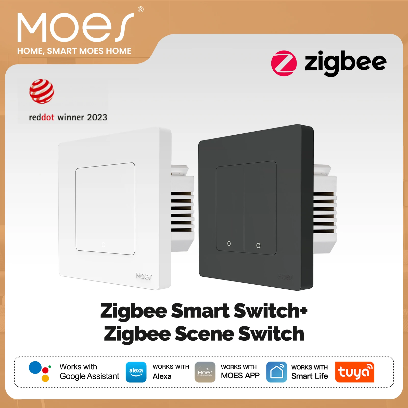 MOES New Star Ring Tuya Smart ZigBee3.0 Push Button Switch/Scene Switch Smart Life APP Remote Control Work with Alexa Google
MOES New Star Ring Tuya Smart ZigBee3.0 Push Button Switch/Scene Switch Smart Life APP Remote Control Work with Alexa Google