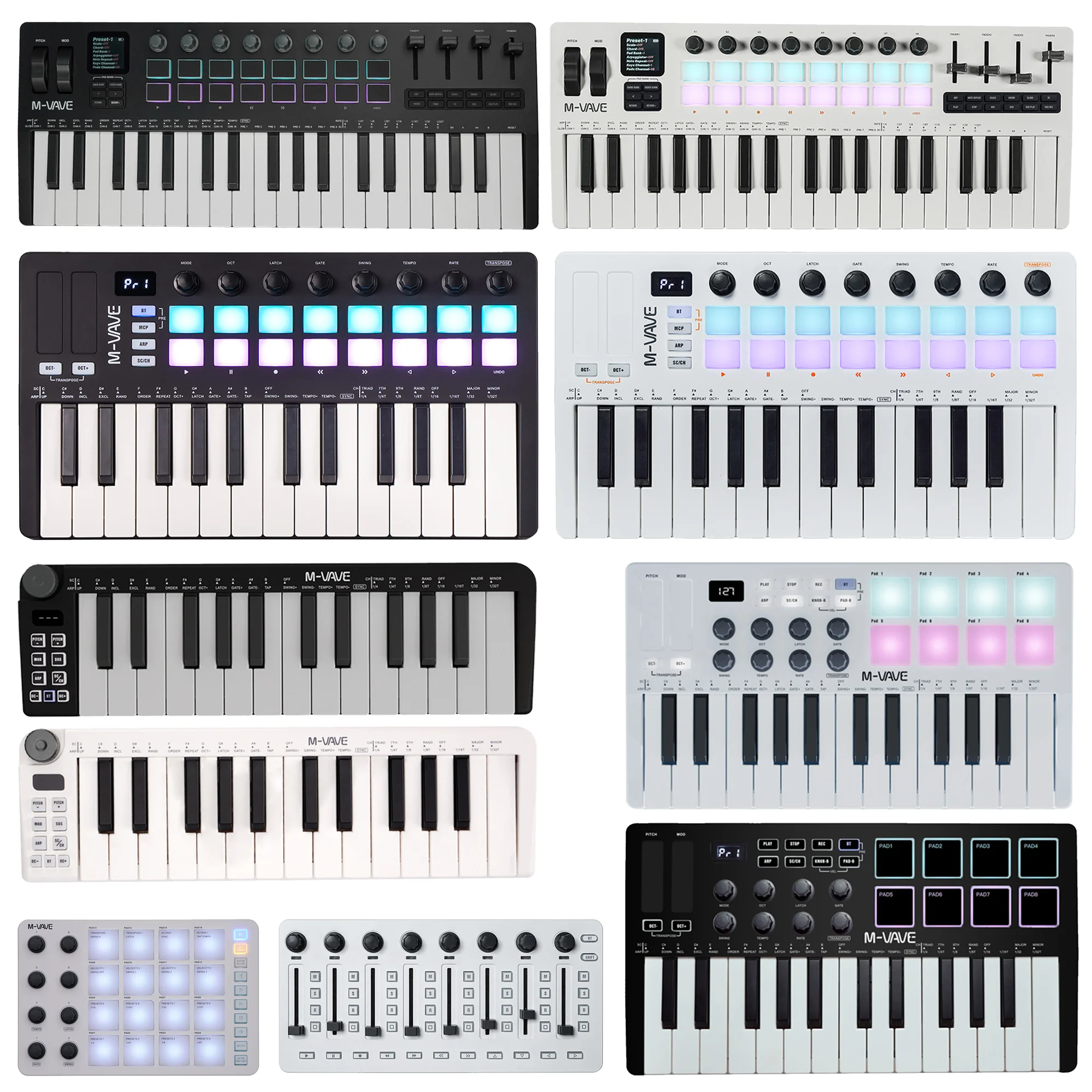 M-VAVE Клавиатура MIDI-контроллер SMK-37 PRO/SMK-25 II/SMK-25/SMK-25 MINI/37/25 клавиш MIDI-клавиатура Фортепиано SMC-микшер Микшерная консоль
M-VAVE Клавиатура MIDI-контроллер SMK-37 PRO/SMK-25 II/SMK-25/SMK-25 MINI/37/25 клавиш MIDI-клавиатура Фортепиано SMC-микшер Микшерная консоль