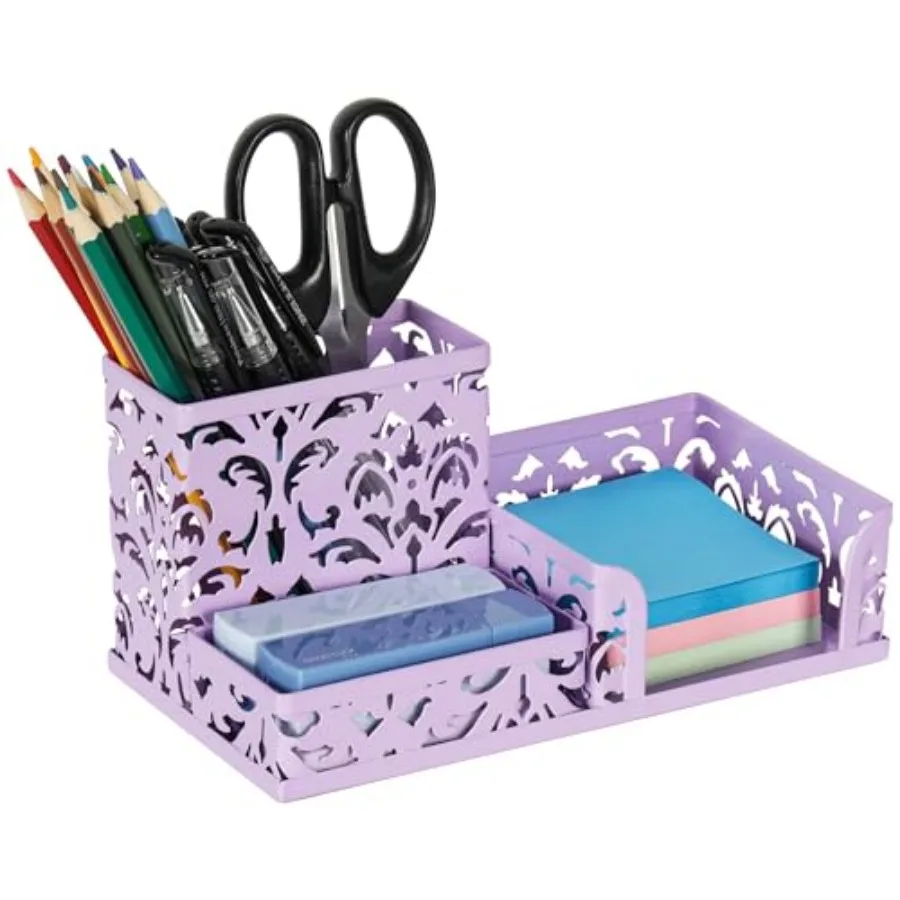 Desk Organizer 3 Compartment Pen Holder for Desk Office Supplies Caddy with Sticky Notes Holder for School Home, Purple
Desk Organizer 3 Compartment Pen Holder for Desk Office Supplies Caddy with Sticky Notes Holder for School Home, Purple