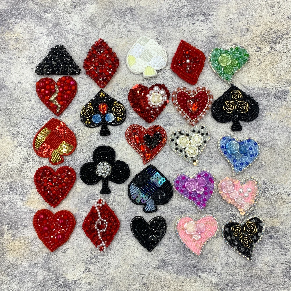 Rose Love Heart Rhinestones Patches Sequin Triangle Pattern Diamond Handmade Beaded Bag Coat Pants Dress DIY Sew Accessories
Rose Love Heart Rhinestones Patches Sequin Triangle Pattern Diamond Handmade Beaded Bag Coat Pants Dress DIY Sew Accessories