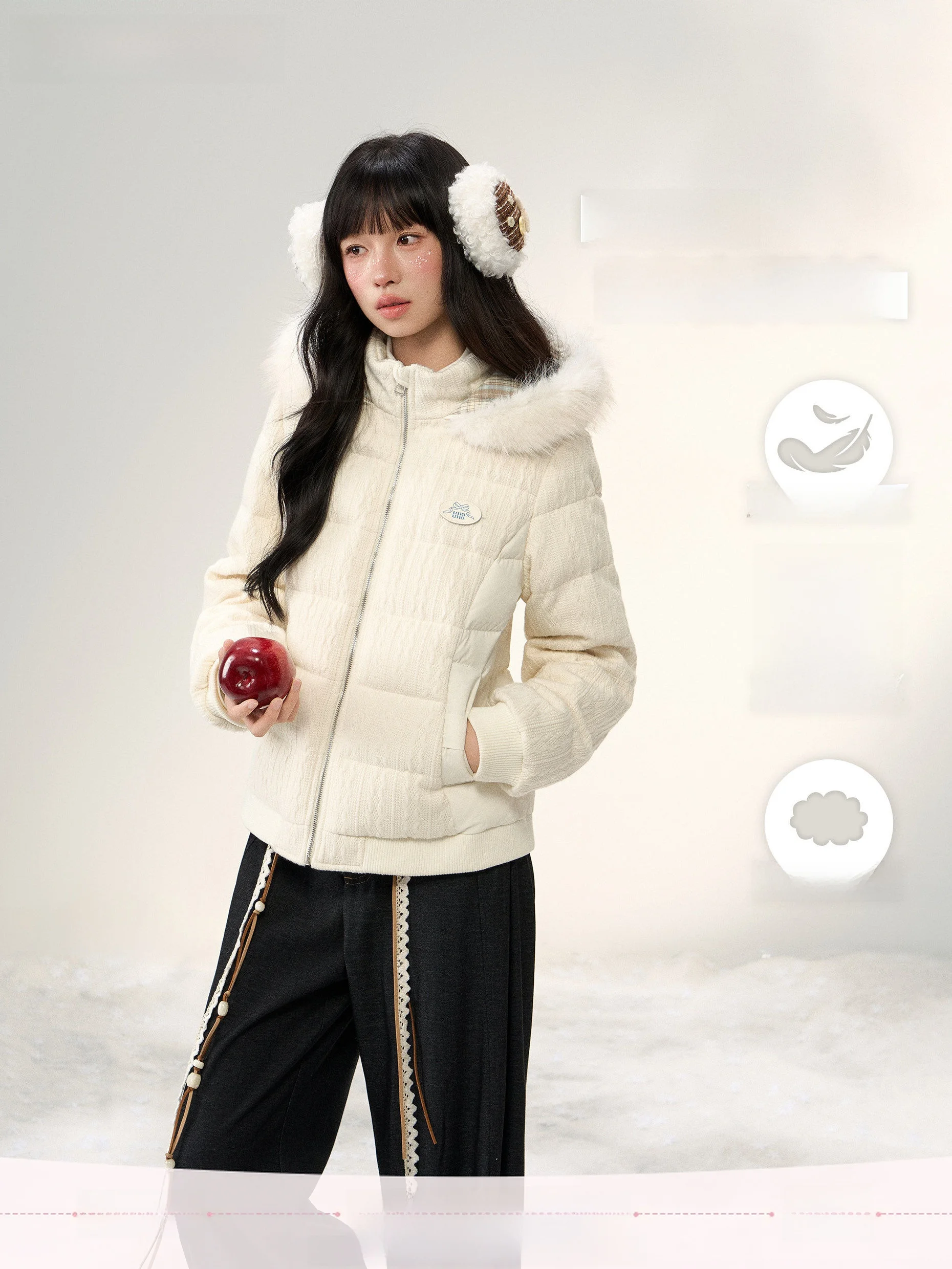 90 Du down Padded Coat Umoumo Girl's Sle Straight Cut Long Sve Warmth Fully Lined Zipper Closure Hooded Belted Waist
90 Du down Padded Coat Umoumo Girl's Sle Straight Cut Long Sve Warmth Fully Lined Zipper Closure Hooded Belted Waist