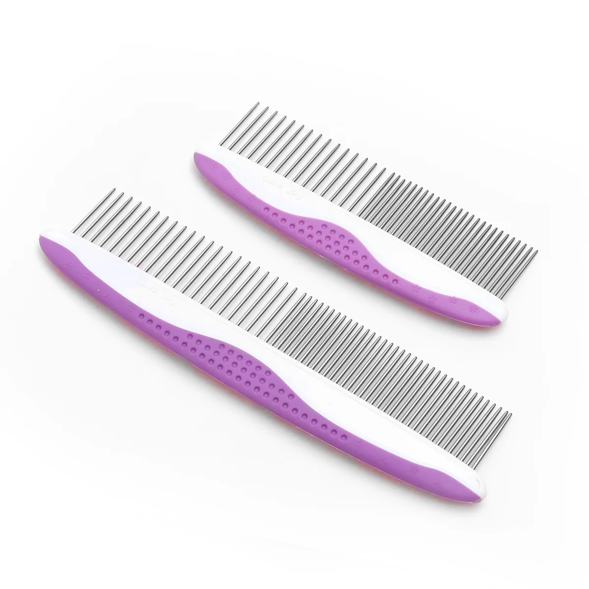 2 PCS Pet Grooming Combs Stainles Steel Round Head Pet Comb Single Row With Nonslip Grip Size S And Size L (Purple)
2 PCS Pet Grooming Combs Stainles Steel Round Head Pet Comb Single Row With Nonslip Grip Size S And Size L (Purple)