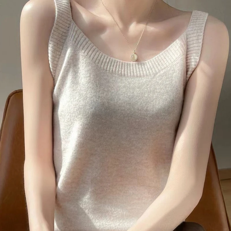 Boring Honey Chic Slim Summer Clothes For Women Knitted Wool Sleeveless Crop Tops Round Collar Solid Colour Tank Top Women
Boring Honey Chic Slim Summer Clothes For Women Knitted Wool Sleeveless Crop Tops Round Collar Solid Colour Tank Top Women