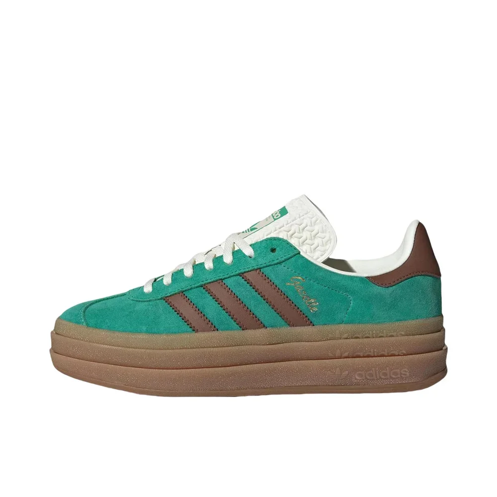 Adidas Originals Gazelle Bold Women Lawn Green Dark Brown Fashion Height Increase Anti-slip German Training Board Shoes JP8045
Adidas Originals Gazelle Bold Women Lawn Green Dark Brown Fashion Height Increase Anti-slip German Training Board Shoes JP8045