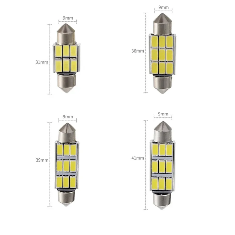 2/4/10PCS LED Canbus Bulbs Festoon 31mm/36mm/39mm/41mm 5630/9SMD 12V Auto Interior Reading Lamp Car Dome License Plate Lights
2/4/10PCS LED Canbus Bulbs Festoon 31mm/36mm/39mm/41mm 5630/9SMD 12V Auto Interior Reading Lamp Car Dome License Plate Lights