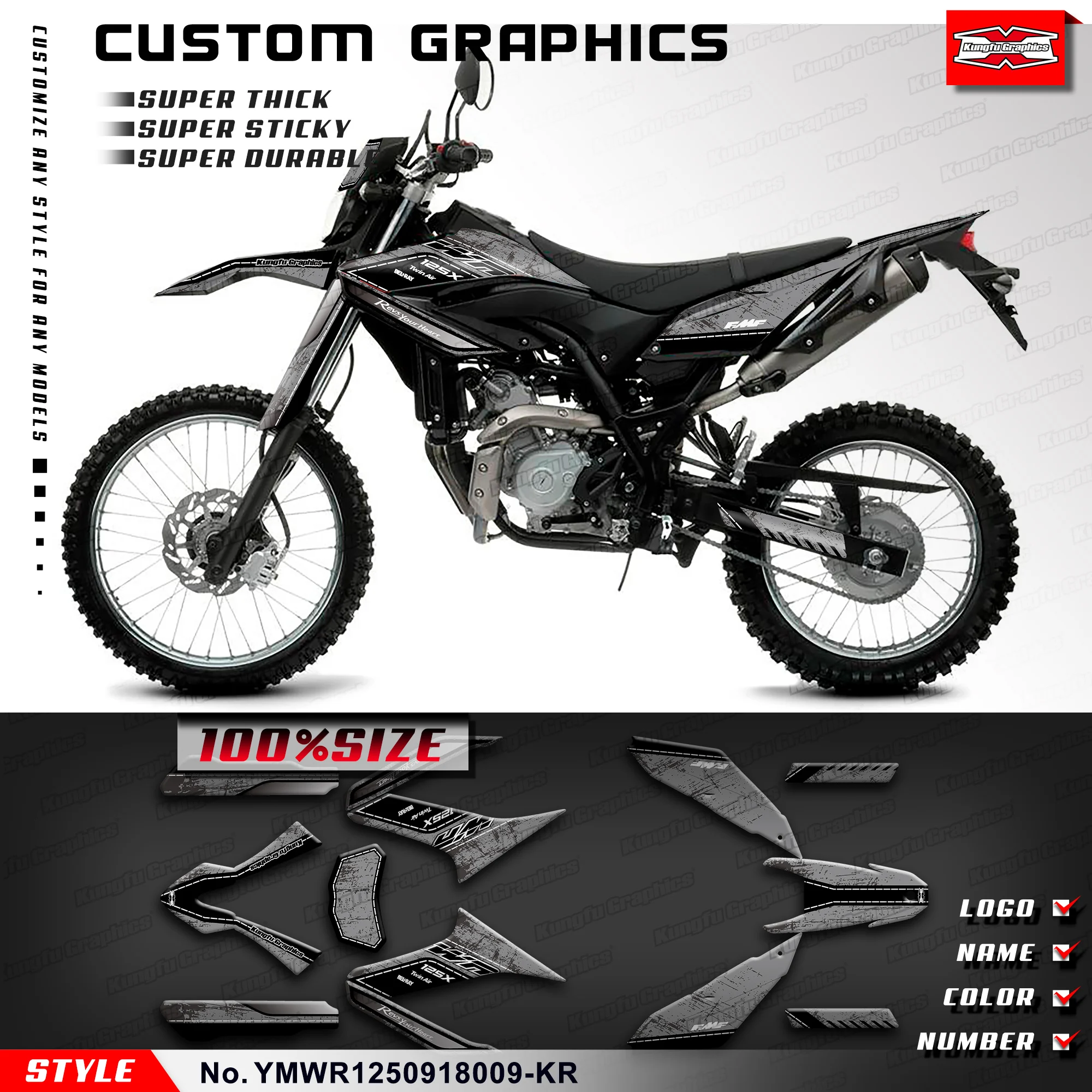 KUNGFU GRAPHICS Sticker Kit Motorcycle Graphic for Yamaha WR125R 125X 125SM 155R 09 10 11 12 13 14 15 16 17 18,YMWR1250918009-KR
KUNGFU GRAPHICS Sticker Kit Motorcycle Graphic for Yamaha WR125R 125X 125SM 155R 09 10 11 12 13 14 15 16 17 18,YMWR1250918009-KR