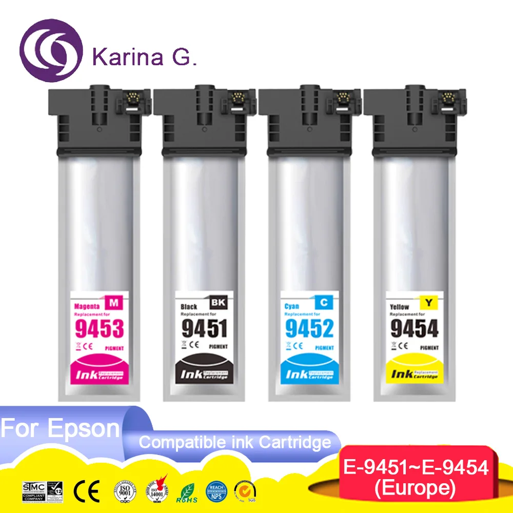 Совместимый цветной картридж T945 T945XL T9461 T9451 T9452 T9453 T9454 с чернильным картриджем для принтера Epson
Совместимый цветной картридж T945 T945XL T9461 T9451 T9452 T9453 T9454 с чернильным картриджем для принтера Epson