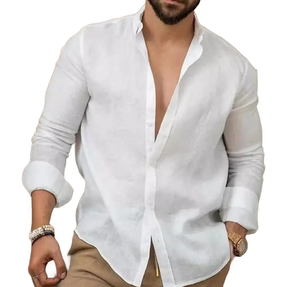 Lightweight Men Shirt Men's Casual Button Cardigan with Turn-down Collar Loose Fit Long Sleeves Mid Length Shirt for Daily Wear
Lightweight Men Shirt Men's Casual Button Cardigan with Turn-down Collar Loose Fit Long Sleeves Mid Length Shirt for Daily Wear