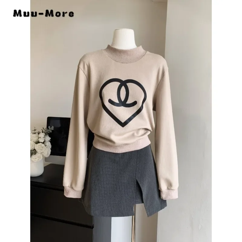 Vintage Elegant Style Fashion Casual Long Sleeve Letter Print Sweatshirts 2023 Winter Women's Retro Loose Turtleneck Top
Vintage Elegant Style Fashion Casual Long Sleeve Letter Print Sweatshirts 2023 Winter Women's Retro Loose Turtleneck Top