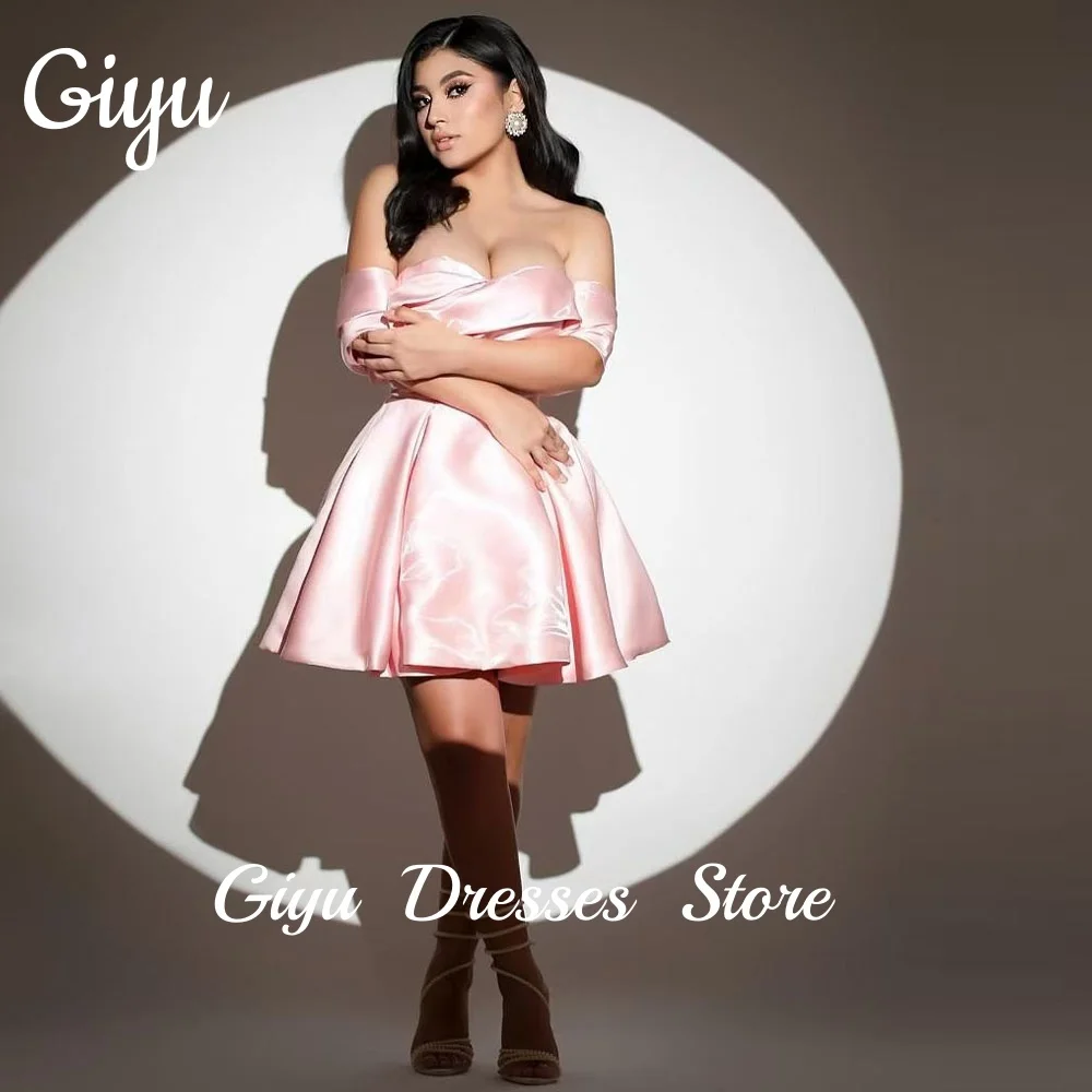 Giyu A-line Pink Pleat Short Prom Party Dresses Sexy Off Shoulder Sweetheart Above Knee Cocktail Dress Event Gowns Customsied
Giyu A-line Pink Pleat Short Prom Party Dresses Sexy Off Shoulder Sweetheart Above Knee Cocktail Dress Event Gowns Customsied