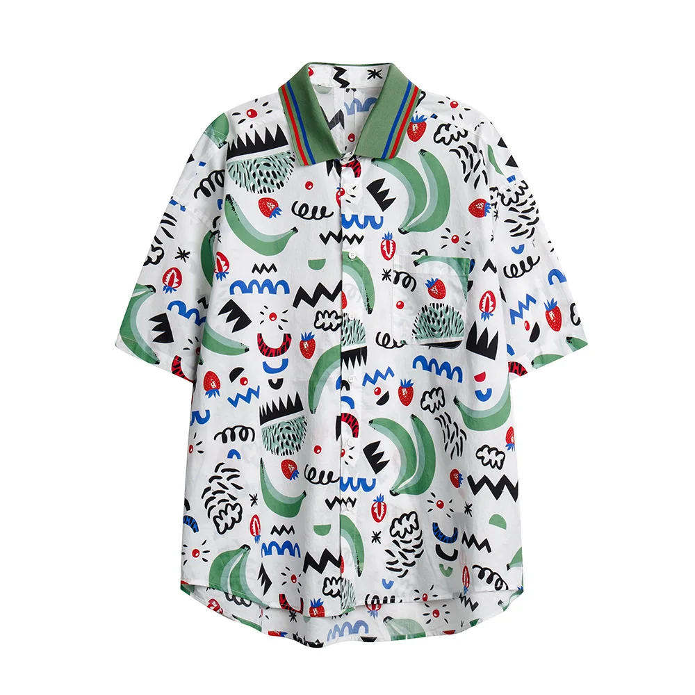 Digital Printed Shirt Summer Fashion Brand Men's Graffiti Creative Pattern Colorblock Lapel Short Sleeve Shirt
Digital Printed Shirt Summer Fashion Brand Men's Graffiti Creative Pattern Colorblock Lapel Short Sleeve Shirt