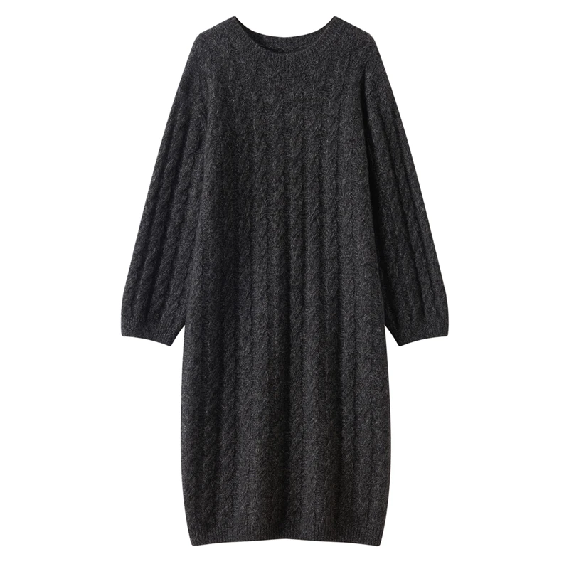 2025 O Neck Twist-Knit Dress Women's 100% Cashmere Minimalist Versatile Maxi Skirt Autumn Winter Comfortable Warm Knitted Skirt
2025 O Neck Twist-Knit Dress Women's 100% Cashmere Minimalist Versatile Maxi Skirt Autumn Winter Comfortable Warm Knitted Skirt