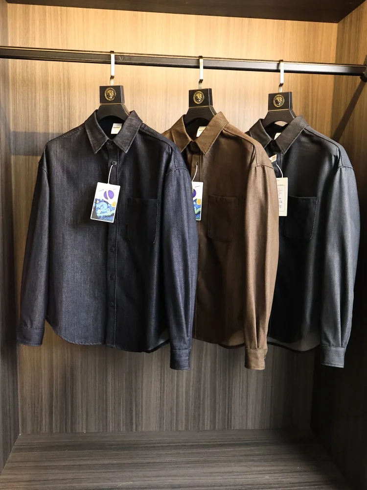 Luscious Silk Long Sleeve Men's Shirt Loose Fit Collar Lenzing Lyocell Fiber Breathable Spring Fashion Urban Style Casual Wear
Luscious Silk Long Sleeve Men's Shirt Loose Fit Collar Lenzing Lyocell Fiber Breathable Spring Fashion Urban Style Casual Wear