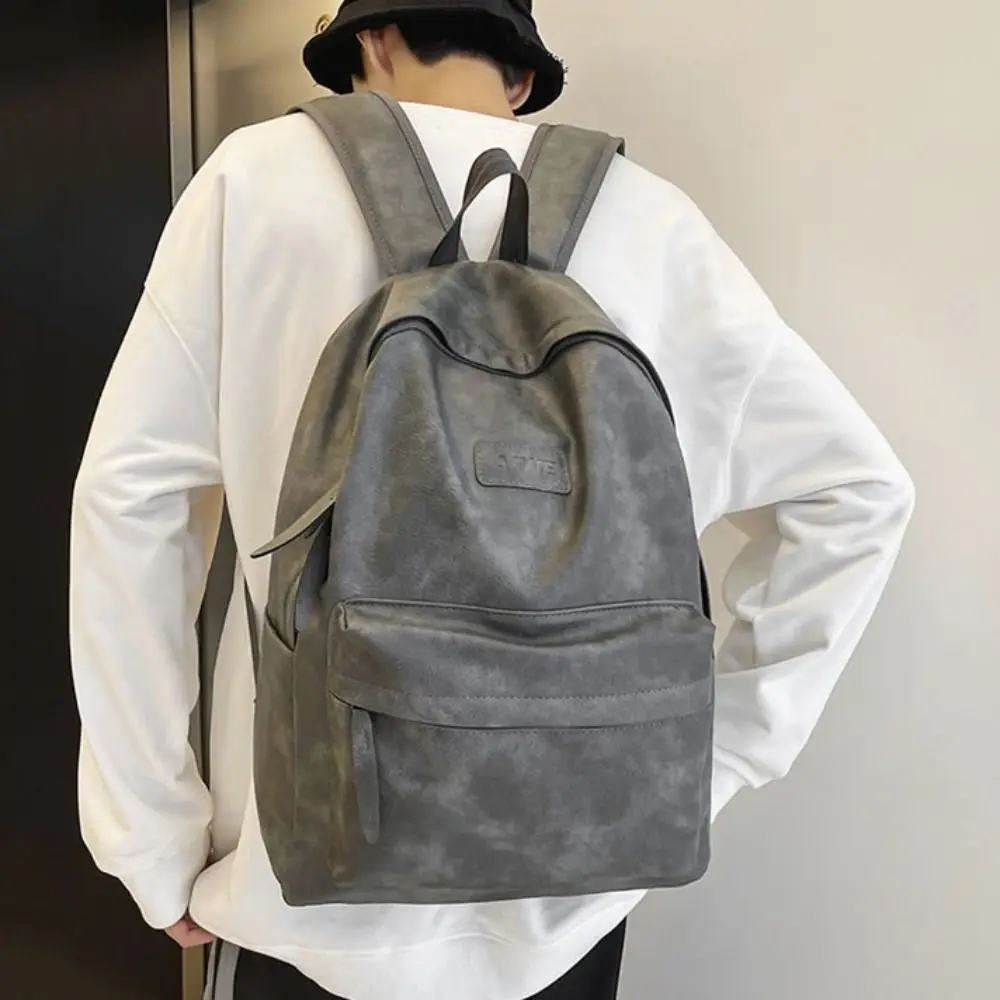 Simple Korean Style Leather Backpack Men Large Capacity Waterproof Travel Bag Storage Handbag Shoulder Bag Shopping
Simple Korean Style Leather Backpack Men Large Capacity Waterproof Travel Bag Storage Handbag Shoulder Bag Shopping