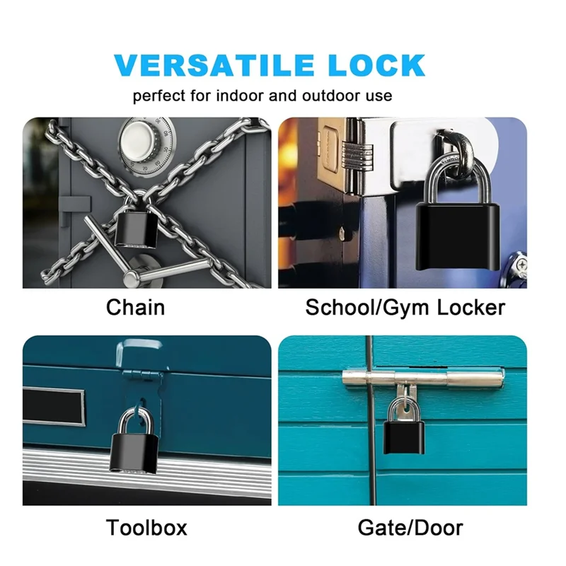 ABRT-4-Digit Combination Lock Outdoor Padlock Waterproof Combo Lock For Gym Locker, Hasp Storage, Shed, Fence, Gate Black
ABRT-4-Digit Combination Lock Outdoor Padlock Waterproof Combo Lock For Gym Locker, Hasp Storage, Shed, Fence, Gate Black