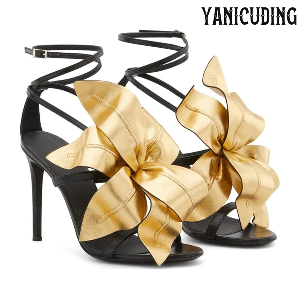 Floral Embellished Sandals Cross Strap Buckle Stilettos Designer Style Handmade Sandals Classic Leaves Summer Sandals for Women
Floral Embellished Sandals Cross Strap Buckle Stilettos Designer Style Handmade Sandals Classic Leaves Summer Sandals for Women