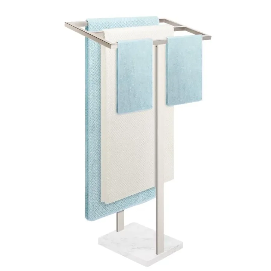 Standing Towel Rack, 304 Stainless Steel 2 Tier Towel Holder Stand with Heavy Marble Base, Stylish Floor Towels Bar for Bathroo
Standing Towel Rack, 304 Stainless Steel 2 Tier Towel Holder Stand with Heavy Marble Base, Stylish Floor Towels Bar for Bathroo