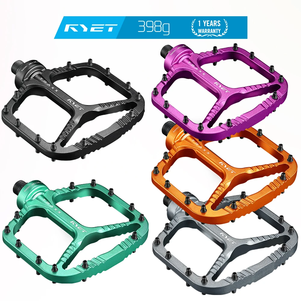 RYET TRAXX MTB Pedals 398g 113x102mm Oversized Platform Aluminum Alloy 12 Pins Sealed Bearings Chromoly Steel Enduro
RYET TRAXX MTB Pedals 398g 113x102mm Oversized Platform Aluminum Alloy 12 Pins Sealed Bearings Chromoly Steel Enduro