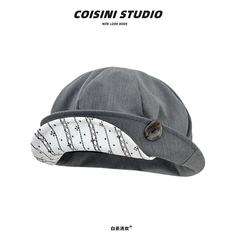 Niche Fashion Button Double Brim Design Berets Cap Women's Spring and Summer Casual Versatile Big Head Octagonal Painter Hat
Niche Fashion Button Double Brim Design Berets Cap Women's Spring and Summer Casual Versatile Big Head Octagonal Painter Hat