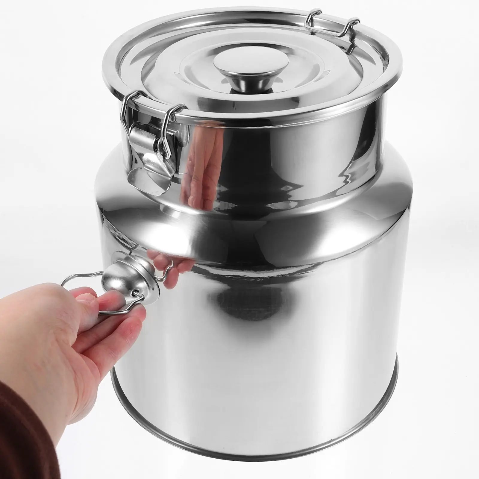 Stainless Steel Sealed Rice Bucket Heavy Duty Kitchen Storage Container for Rice Flour Tea Dried Fruit Coffee Beans Food Storage
Stainless Steel Sealed Rice Bucket Heavy Duty Kitchen Storage Container for Rice Flour Tea Dried Fruit Coffee Beans Food Storage
