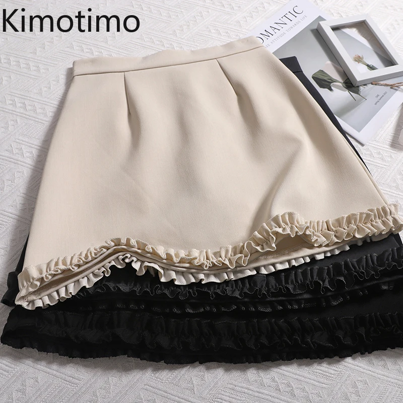 Kimotimo Skirts Women Fungus Edge Splicing Design High Waist A-line Bud Mini Skirt 2025 Spring Summer Solid Sweet Fashion Skort
Kimotimo Skirts Women Fungus Edge Splicing Design High Waist A-line Bud Mini Skirt 2025 Spring Summer Solid Sweet Fashion Skort