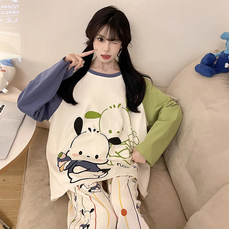 Sanrio Hello Kitty Pajamas Long Sleeve Girls' Clothes Spring and Autumn Period Cartoon 2-Piece Set Household Clothes Y2K Kawalii
Sanrio Hello Kitty Pajamas Long Sleeve Girls' Clothes Spring and Autumn Period Cartoon 2-Piece Set Household Clothes Y2K Kawalii