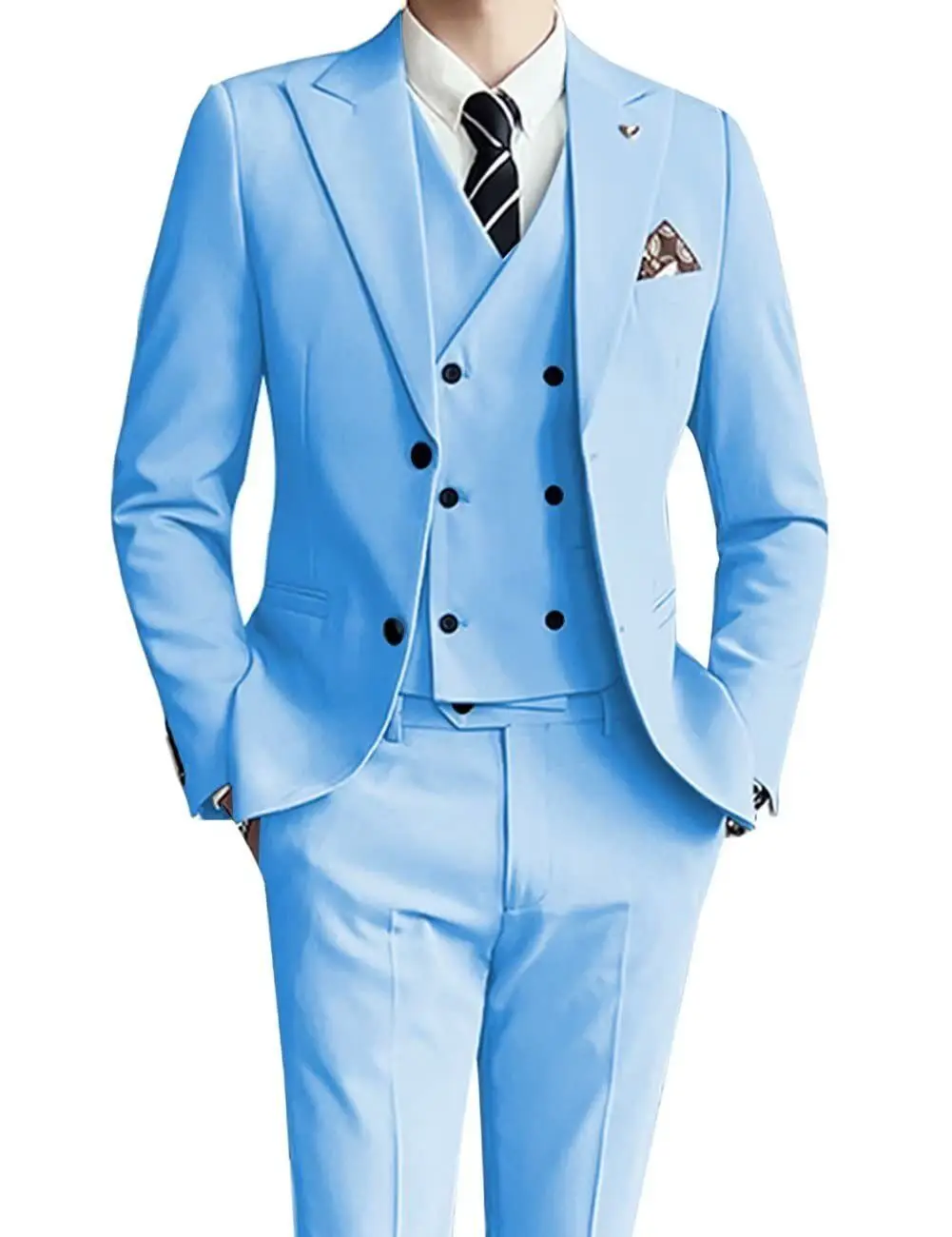 Новейший мужской классический костюм-тройка Slim Fit: элегантный смокинг для жениха, для свадьбы, бизнеса и вечеринок (пиджак+жилет+брюки)
Новейший мужской классический костюм-тройка Slim Fit: элегантный смокинг для жениха, для свадьбы, бизнеса и вечеринок (пиджак+жилет+брюки)