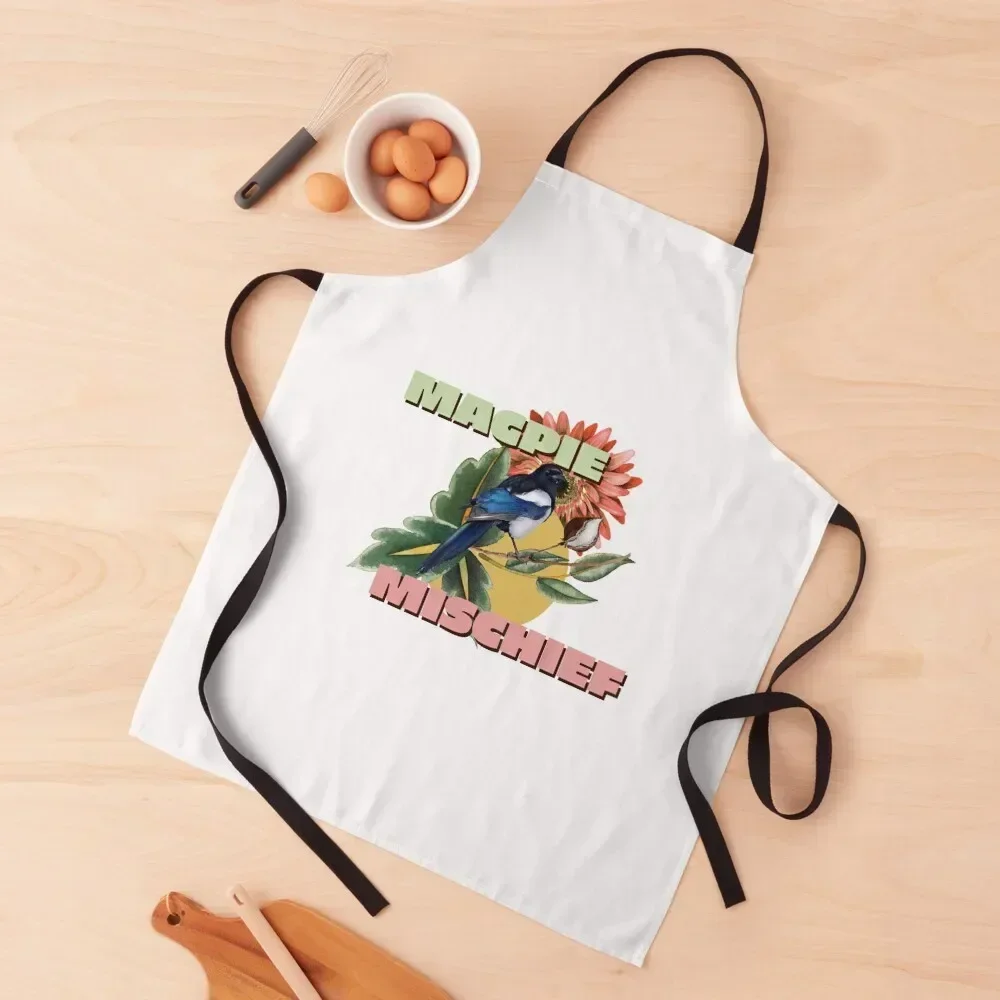 Magpie Mischief Apron Kitchen Kawaii Accessories with personal logo useful gadgets for home Cooking Apron
Magpie Mischief Apron Kitchen Kawaii Accessories with personal logo useful gadgets for home Cooking Apron