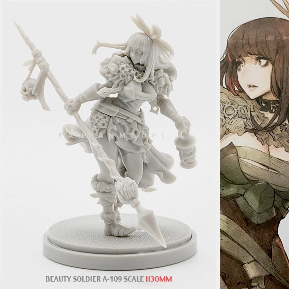 30mm Beauty Unpainted Resin Model DIY Toy Garage kit Model Kits Figure Colorless And Unassembled A-109
30mm Beauty Unpainted Resin Model DIY Toy Garage kit Model Kits Figure Colorless And Unassembled A-109