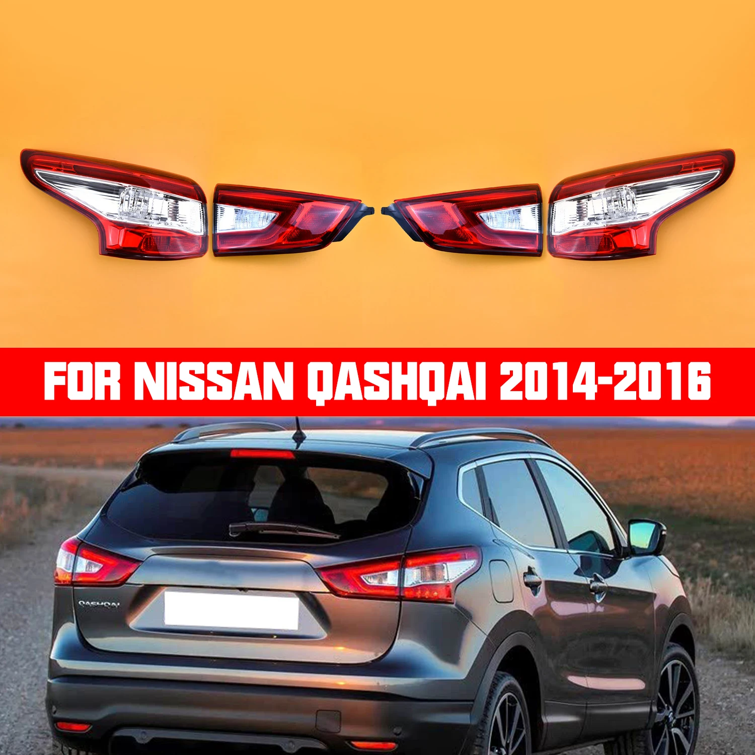 Для Nissan Qashqai 2014-2016 задний фонарь стоп-сигнал 26550-4EA5A 26555-4EA0A указатель поворота автомобильные задние фонари в сборе
Для Nissan Qashqai 2014-2016 задний фонарь стоп-сигнал 26550-4EA5A 26555-4EA0A указатель поворота автомобильные задние фонари в сборе