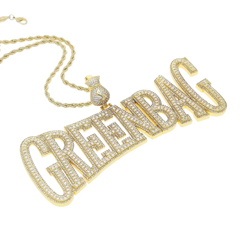 2026 New Fashion Letter Greenbag Pendant Necklace for Men Women Iced Out Bling Cubic Zirconia Rapper Jewelry Hip Hop Gifts
2026 New Fashion Letter Greenbag Pendant Necklace for Men Women Iced Out Bling Cubic Zirconia Rapper Jewelry Hip Hop Gifts