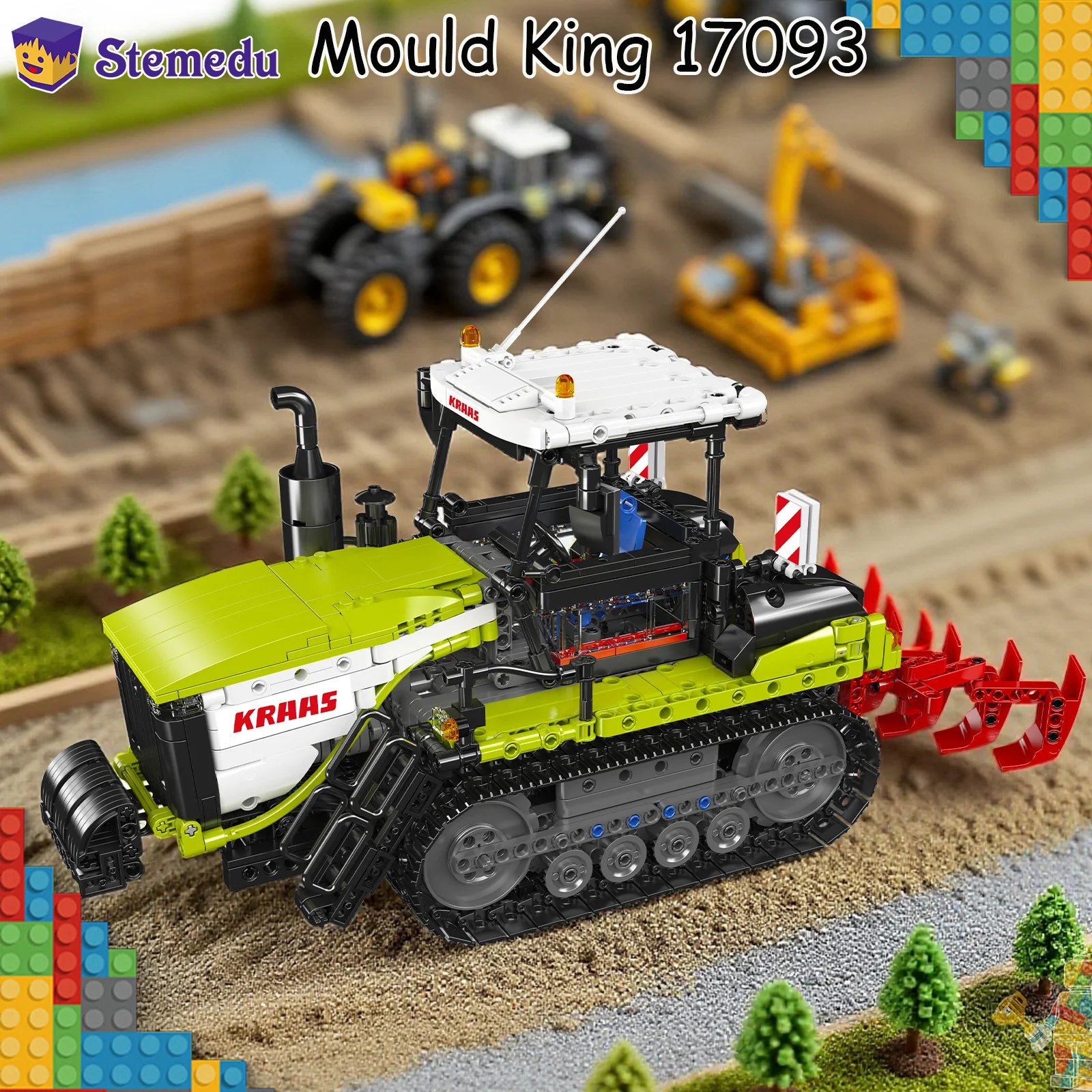 MOULD KING 17093 Crawler Tractor Engineering Vehicle Model Remote Control Construction Vehicle with Power Drive DIY Creative Toy
MOULD KING 17093 Crawler Tractor Engineering Vehicle Model Remote Control Construction Vehicle with Power Drive DIY Creative Toy