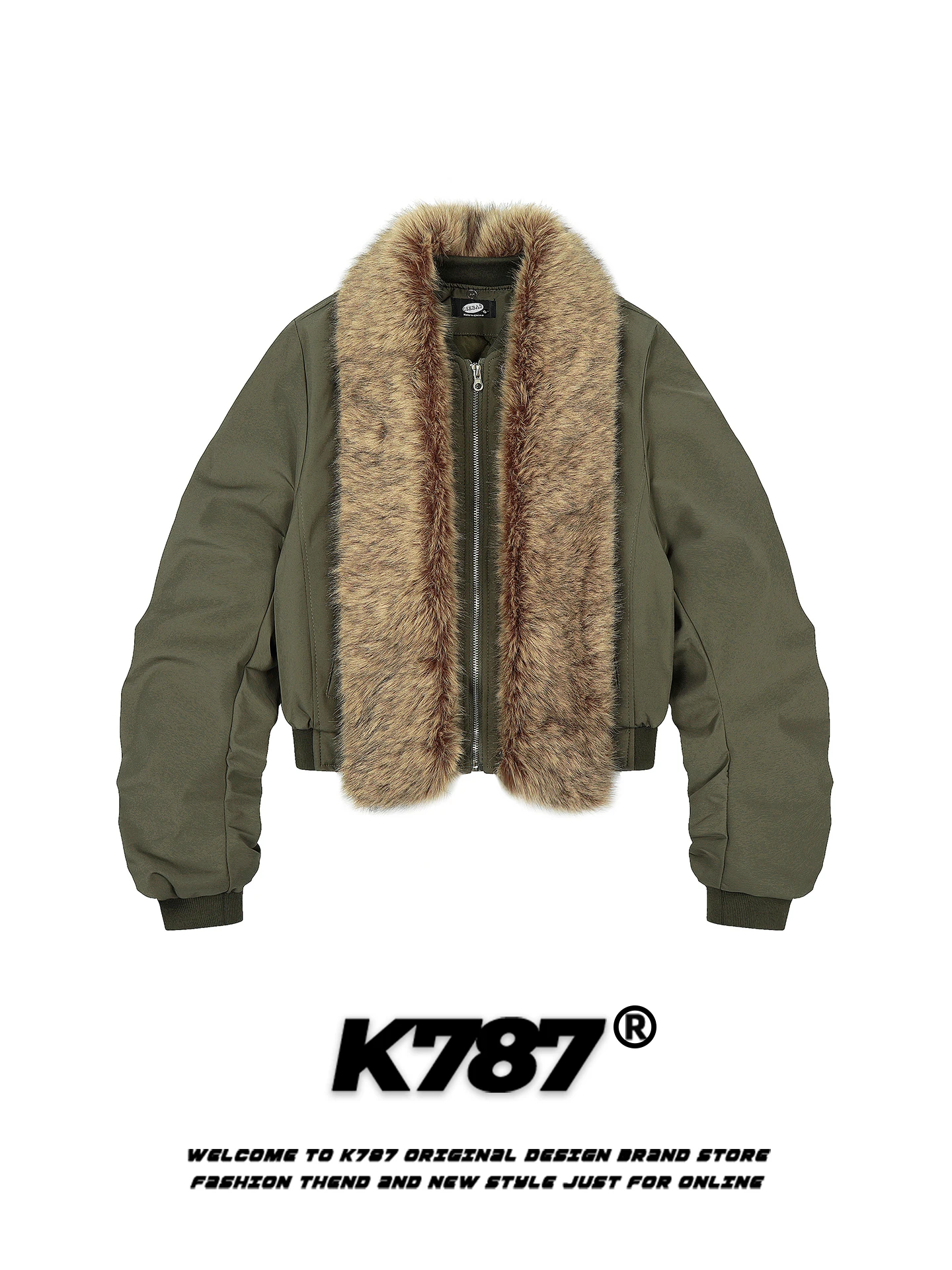 K787 American Retro Thiened Cotton Jaet Women's ort Sle Coat with Fur Collar Casual Loose Fit Spring Outerwear
K787 American Retro Thiened Cotton Jaet Women's ort Sle Coat with Fur Collar Casual Loose Fit Spring Outerwear