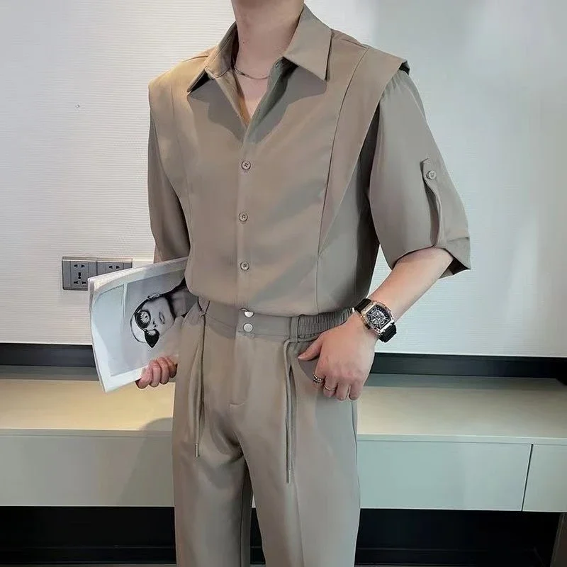 Plain Half Sleeve Black Male Shirts Cheap Brand Slim Fit Designer Casual Summer with Collar Fashion Man 2025 Silk Men's Shirt
Plain Half Sleeve Black Male Shirts Cheap Brand Slim Fit Designer Casual Summer with Collar Fashion Man 2025 Silk Men's Shirt
