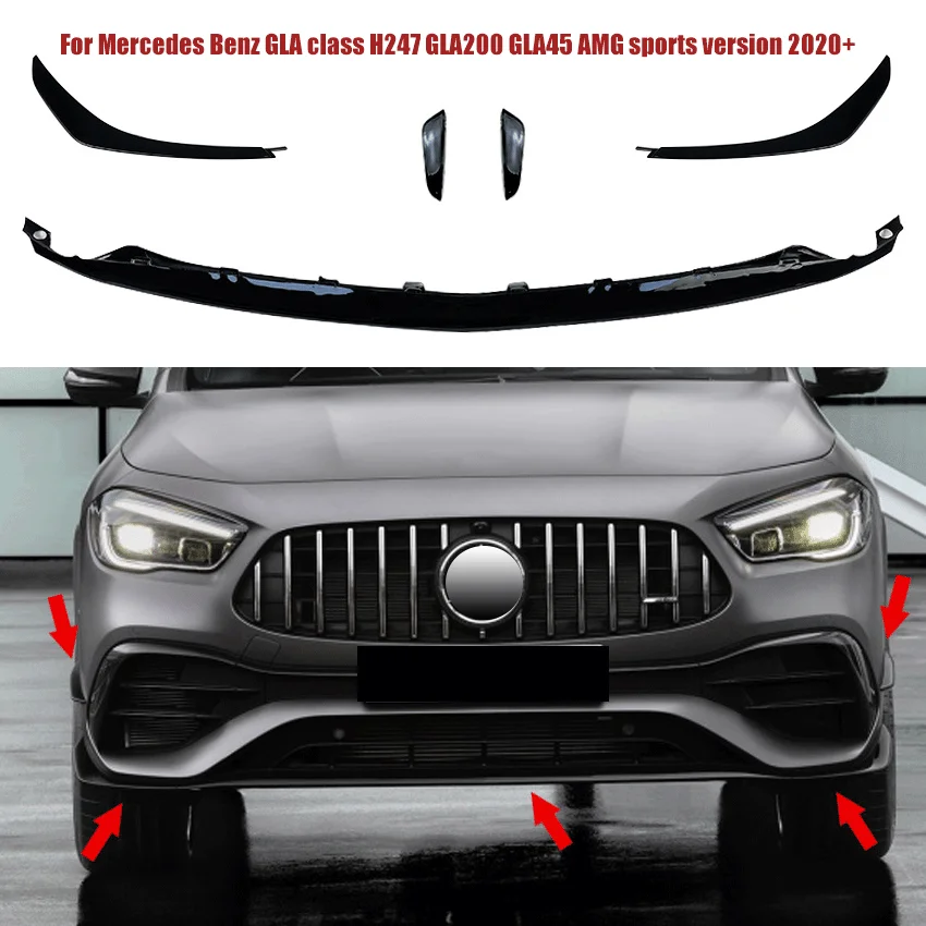 Front Bumper Wind Blade Kit Exterior Modification For Mercedes Benz GLA class H247 GLA200 GLA35 GLA45 AMG sports version 2020+
Front Bumper Wind Blade Kit Exterior Modification For Mercedes Benz GLA class H247 GLA200 GLA35 GLA45 AMG sports version 2020+
