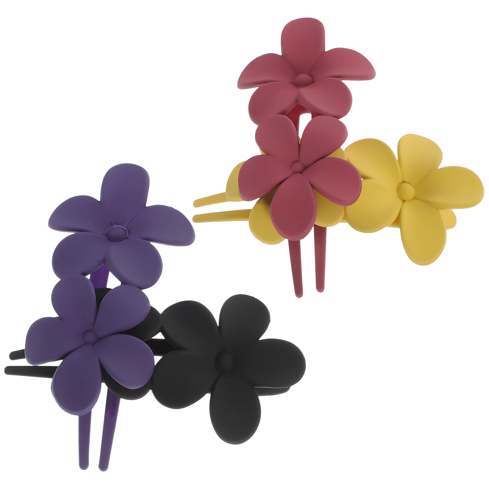 4 pcs Flower Claw Clips for Thick Long Women Girls Large Hair Accessories in Purple Black Rose Mustard Colors for Parties
4 pcs Flower Claw Clips for Thick Long Women Girls Large Hair Accessories in Purple Black Rose Mustard Colors for Parties