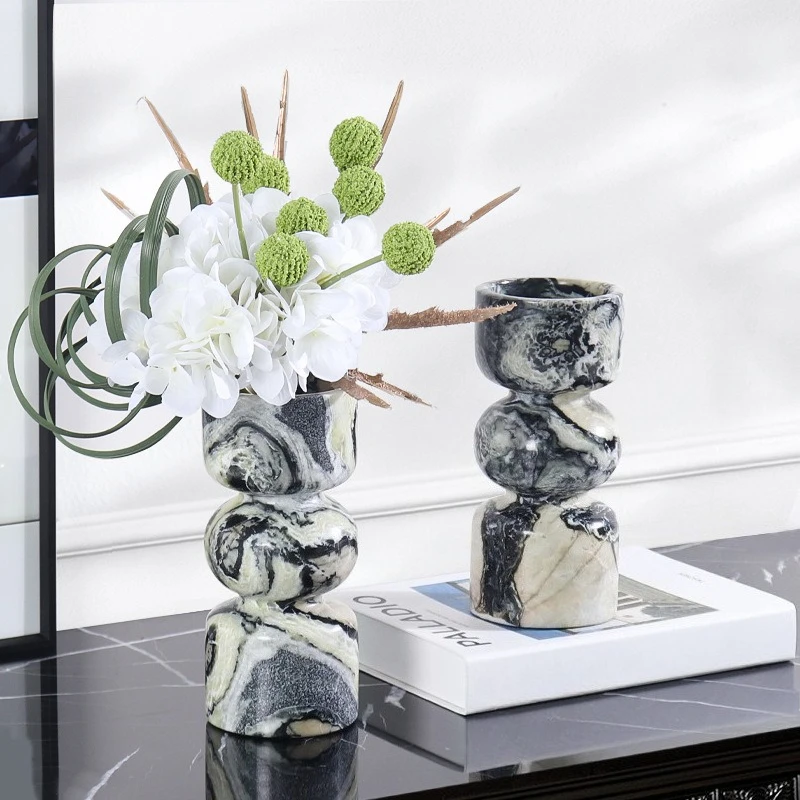 Natural Marble Cylindrical Shaped Vase Design Ornament Model Room Home Hotel Desktop Multifunctional Candle Holder Decoration
Natural Marble Cylindrical Shaped Vase Design Ornament Model Room Home Hotel Desktop Multifunctional Candle Holder Decoration