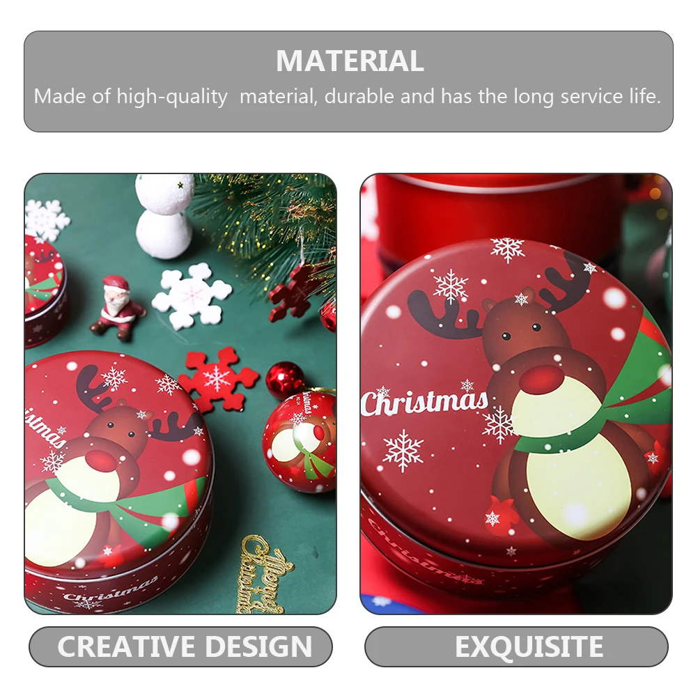 5Pcs Christmas Deer Candy Box Tinplate Storage Containers Lids Reusable Christmas Party Home School Use Candy Jar
5Pcs Christmas Deer Candy Box Tinplate Storage Containers Lids Reusable Christmas Party Home School Use Candy Jar