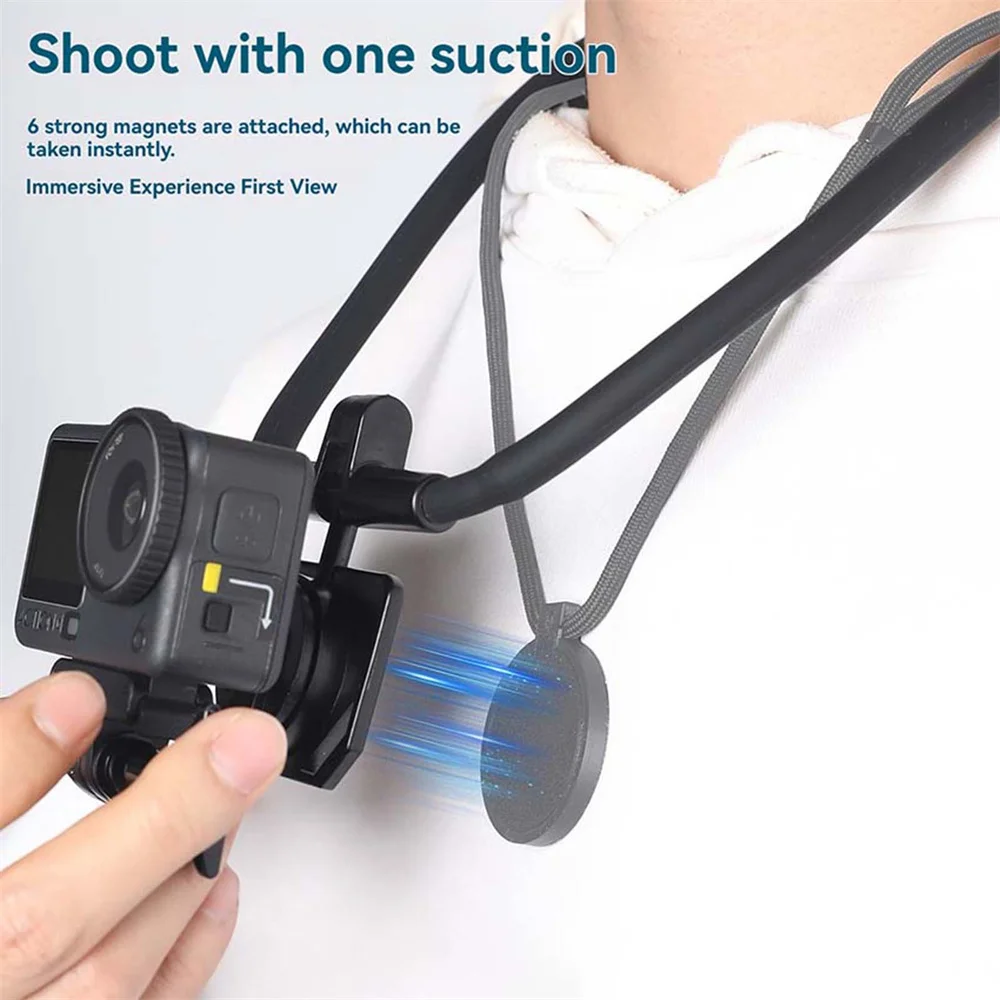 Магнитный быстросъемный держатель на шейный ремень, крепление для просмотра занятий спортом на первый человек — нагрудное крепление для DJI OSMO ACTION6, аксессуар для камеры
Магнитный быстросъемный держатель на шейный ремень, крепление для просмотра занятий спортом на первый человек — нагрудное крепление для DJI OSMO ACTION6, аксессуар для камеры
