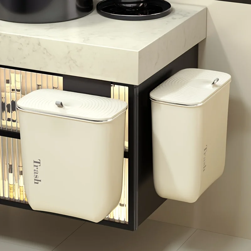 1pc Closet Hanging Trash Can, Household Rubbish Can With Lid, Toilet Bathroom Waste Paper Basket, Home Supplies
1pc Closet Hanging Trash Can, Household Rubbish Can With Lid, Toilet Bathroom Waste Paper Basket, Home Supplies