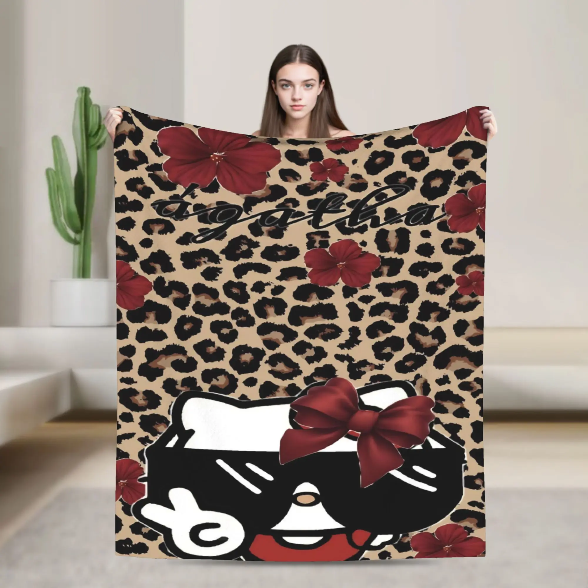 Hello Kitty Leopard Print Warm Soft Blanket Kawaii Cartoon Character Plush Throw Blanket Flannel Bedspread Sofa Bed Cover
Hello Kitty Leopard Print Warm Soft Blanket Kawaii Cartoon Character Plush Throw Blanket Flannel Bedspread Sofa Bed Cover