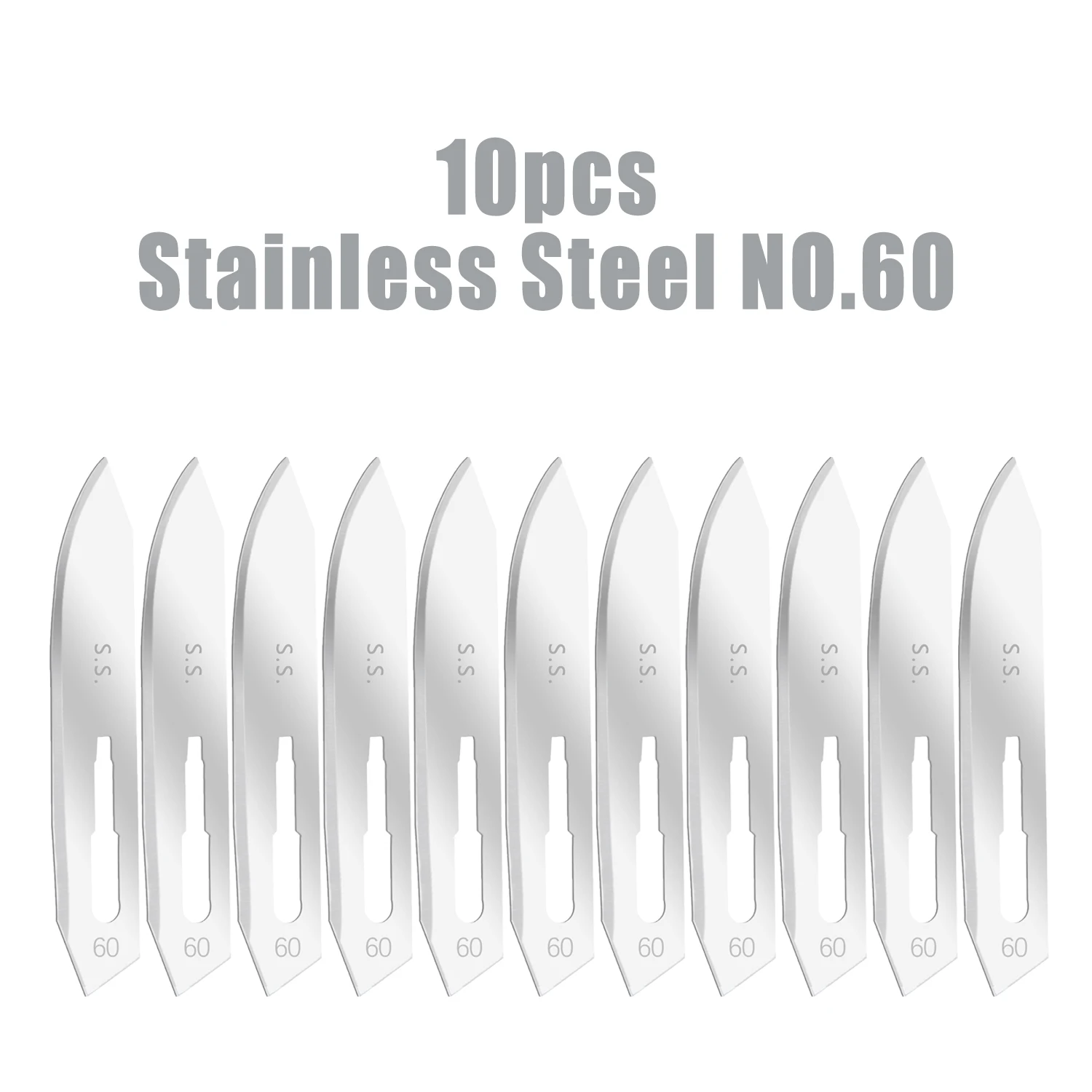 Independently packaged NO.60 blade, made of stainless steel material, suitable for various blade heads.
Independently packaged NO.60 blade, made of stainless steel material, suitable for various blade heads.