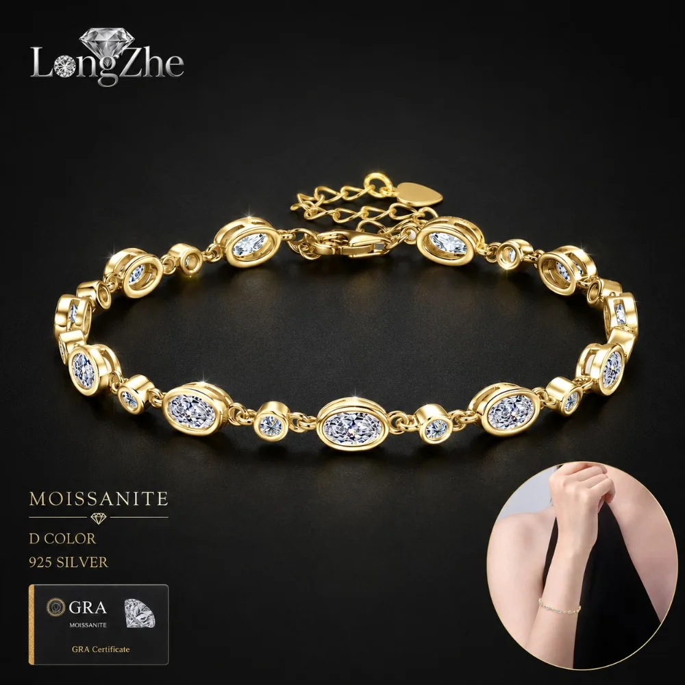 Moissanite Tennis Bracelet for Women 3x5mm and 2mm D Color VVS1 3EX Cut S925 Sterling Silver Adjustable Anniversary Gift
Moissanite Tennis Bracelet for Women 3x5mm and 2mm D Color VVS1 3EX Cut S925 Sterling Silver Adjustable Anniversary Gift