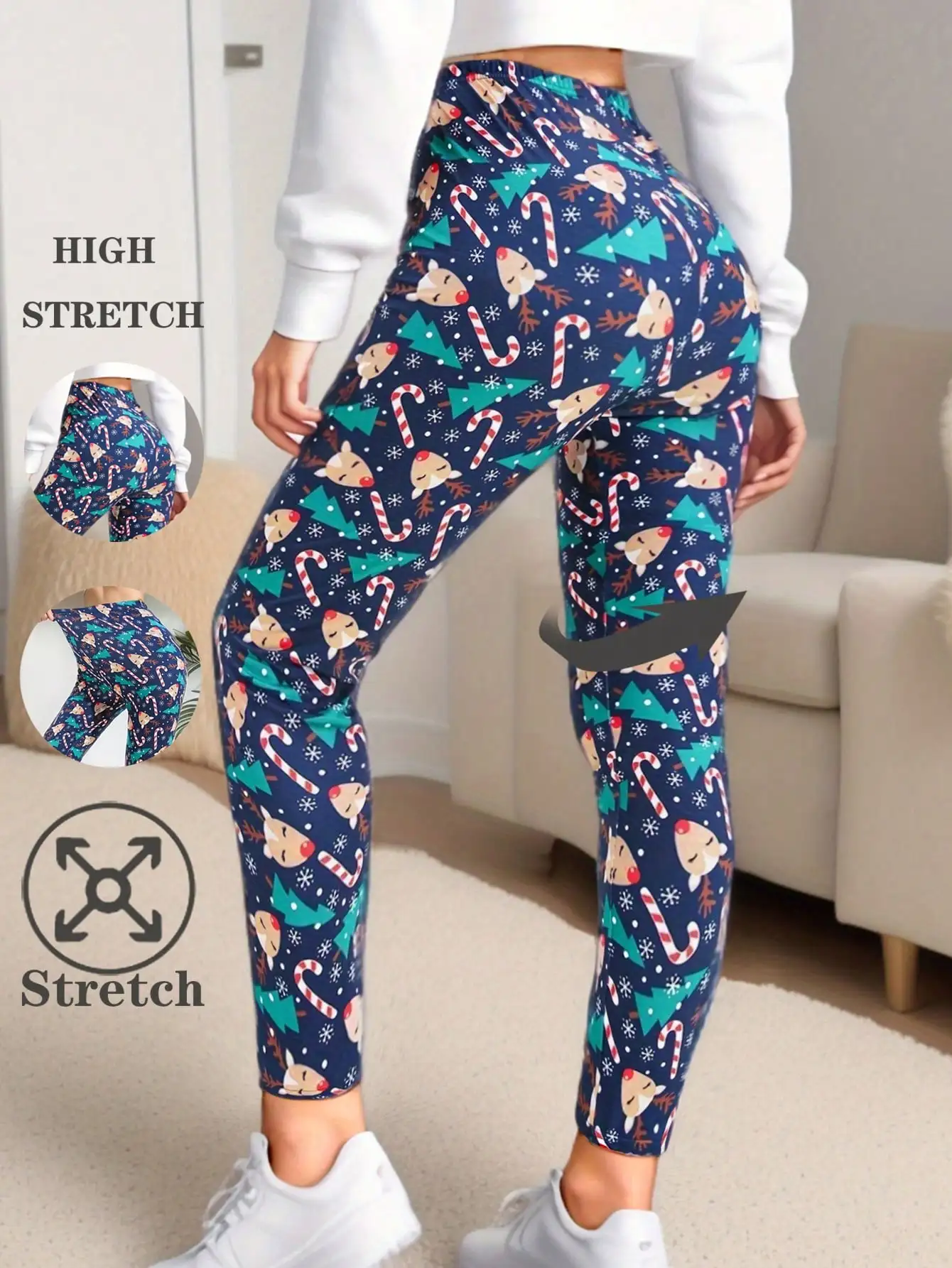Christmas Series Brushed Printed Deer Pattern Elastic Legging Sports Fitness Tight Elastic Sexy Pencil Pants
Christmas Series Brushed Printed Deer Pattern Elastic Legging Sports Fitness Tight Elastic Sexy Pencil Pants