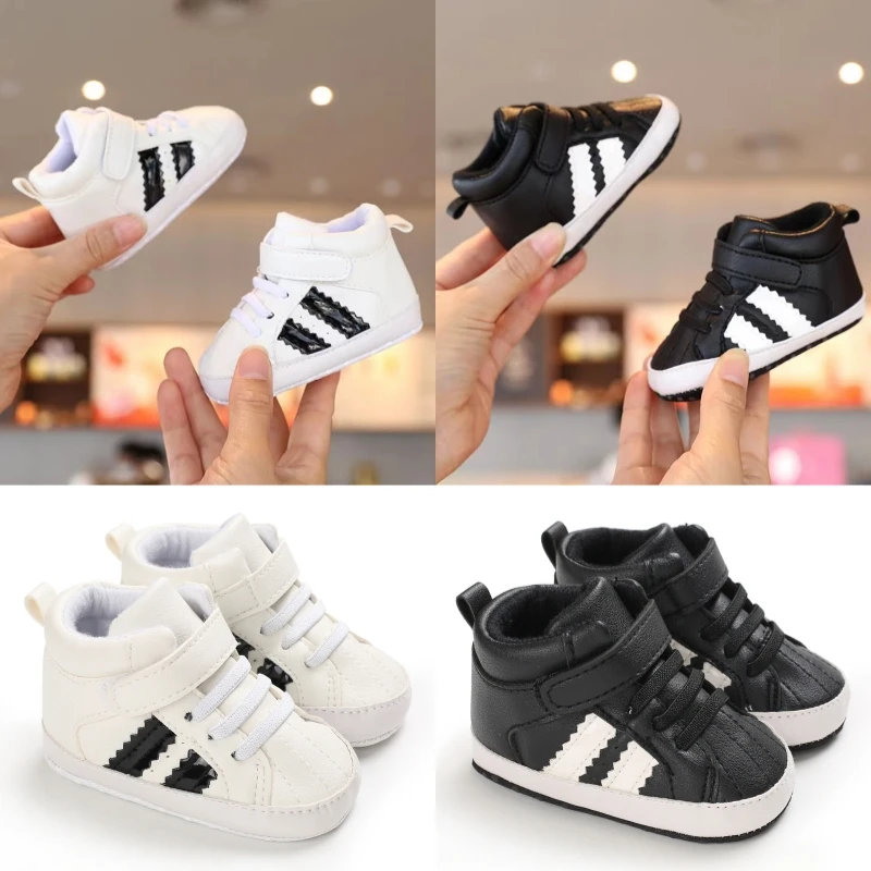 0-18M Newborn Baby Shoes Classic Fashion Boys' Striped Sports Shoes Comfortable Soft Sole Anti Slip Walking Shoes
0-18M Newborn Baby Shoes Classic Fashion Boys' Striped Sports Shoes Comfortable Soft Sole Anti Slip Walking Shoes
