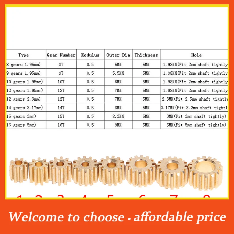 *Metal Copper Gear 0.5M Modulus 8T 9T 10T 11T 12T 14T 15T 16T Teeth Copper Transmission Gear For Spindle Transmission Gear Fit
*Metal Copper Gear 0.5M Modulus 8T 9T 10T 11T 12T 14T 15T 16T Teeth Copper Transmission Gear For Spindle Transmission Gear Fit