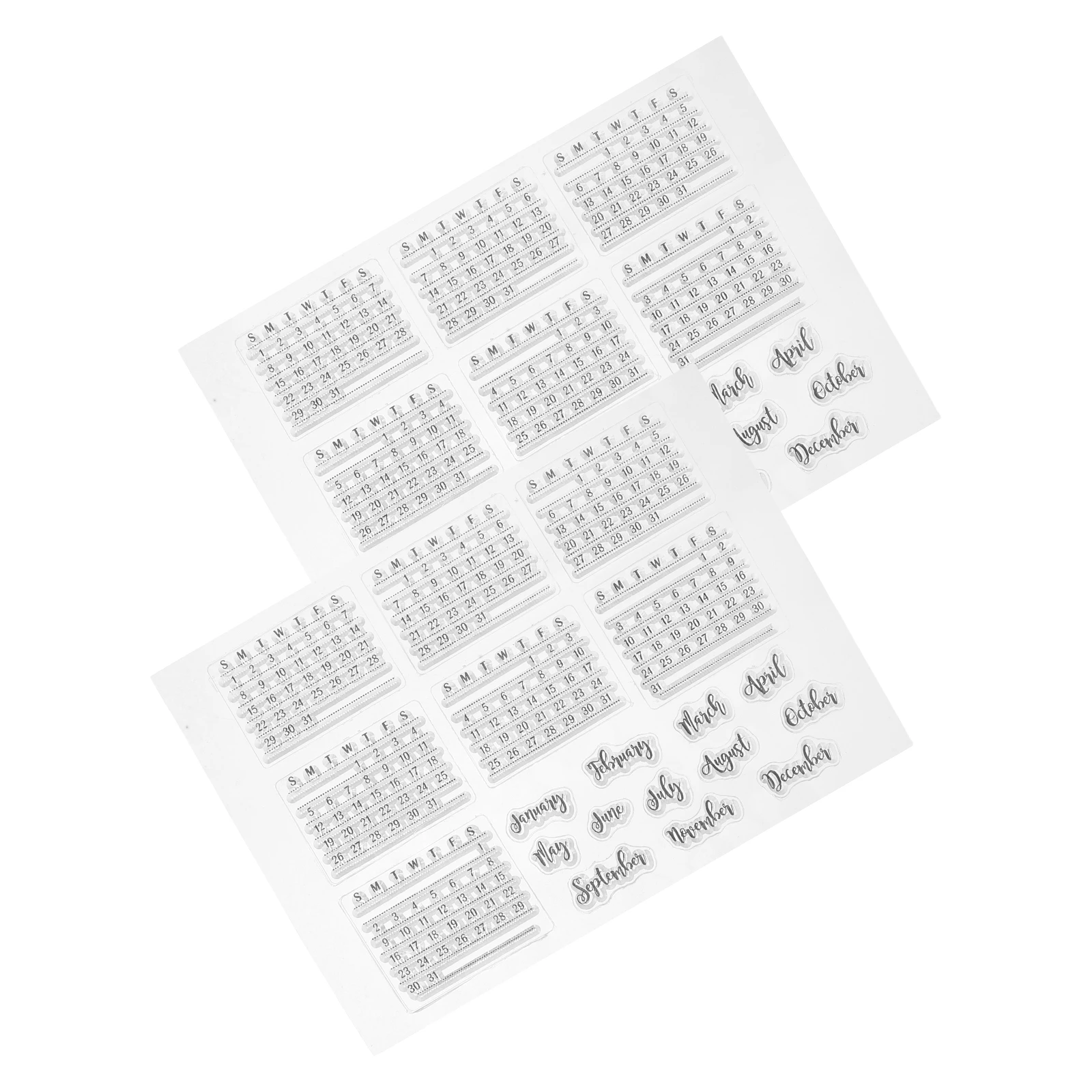 2pcs Calendar Silicone Stamps Clear Planner Decoration for Card Making Craft Project DIY Scrapbooking Journaling Tools
2pcs Calendar Silicone Stamps Clear Planner Decoration for Card Making Craft Project DIY Scrapbooking Journaling Tools